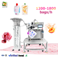 Machine de remplissage et d'emballage multifonctionnelle pour liquides, bouteilles, sachets, crème glacée et jus de fruits