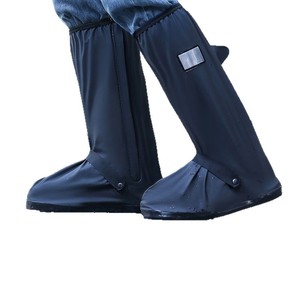 Unisex Waterproof Rain Shoe Covers High Top Non Slip Outdoor Cycling Foot Protection SMLXLXXL Plastic Material - Product Image 5