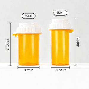 Botella de Plástico de Grado Alimenticio de 45 ml y 55 ml con Tapa CRC para Vitaminas, Suplementos, Cápsulas, Gomitas y Pastillas, Personalizable - Product Image 6