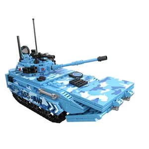 CAYI 2247 Army Tanks Building Blocks Military ZBD-05 Amphibious Assault Vehicle Brick Building Block Toys Sets for Children