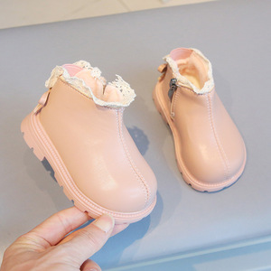 Wholesale New Design Winter Autumn Kids Snow Casual Boots Non-Slip Soft Children's Leather Shoes - Product Image 3