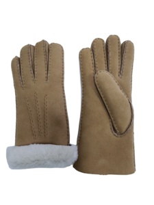 Strapazierfähige Merino-Lammfellhandschuhe für Damen für den Winter – Echtlederhandschuhe für Frauen - Product Image 2