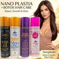 Crème Lissante Nanoplastie à la Kératine 0% Formaldéhyde pour Cheveux Abîmés, Effet Botox, Fabrication Chinoise