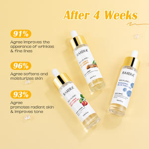 Set di siero viso personalizzato di olio di squalano curcuma Bakuchiol rosa vitamina <span class=keywords><strong>C</strong></span> per il viso nutriente schiarente olio di squalano per il viso Set per la cura della pelle - Product Image 3