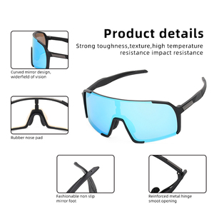 Cost-effective Outdoor Bicycle Brand Custom logo <strong>Polarized</strong> Driving Running Cycling Oversize Glasses Men <strong>Sports</strong> <strong>Sunglasses</strong> - Product Image 3