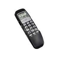 Téléphone filaire fin avec bouton en cristal, écran LCD, identification de l'appelant, protection contre la foudre, sans batterie, pour usage hôtelier