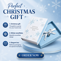 Boîte cadeau de Noël personnalisée avec logo OEM, couvercle à rabat magnétique, fermeture magnétique, pour cadeaux, commandes en gros et ODM