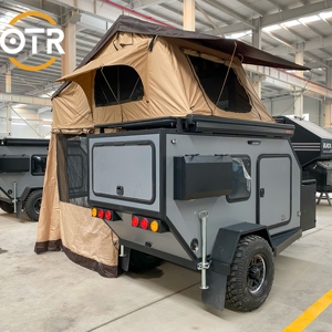 Remolque Todoterreno de Fibra de Vidrio, Minicamper 4x4 de Lujo para Campamentos Fuera de Carretera, Mini Carpa para Auto Pequeño - Product Image 4
