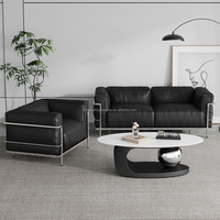 Canapé Bauhaus pour Corbusier en similicuir de luxe, avec fonction massage, 1/2/3 places, style moderne et minimaliste, pour salon et usage en entrepôt