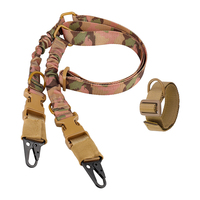 Vente chaude deux points élingues pistolet tactique corde porte pistolet sangle Nylon boucle réglable accessoires de chasse en plein air dégagement rapide