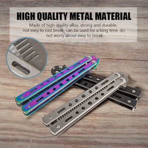 Herramienta de peluquero con logotipo personalizado, práctica de peinado, peine de bolsillo, cuchillo de mariposa, peine de entrenamiento, peine plegable Balisong, cuchillo para hombres - Product Image 4