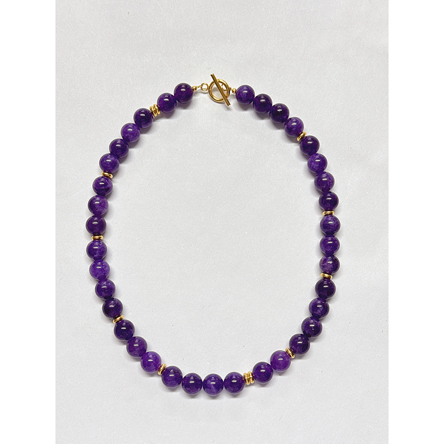 Collana in Calcedonio Charoite