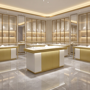 Vetrina Espositiva per Gioielli Personalizzata con Illuminazione LED, Arredamento di Lusso per Boutique nei Grandi Centri Commerciali - Product Image 2