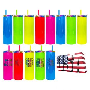 Vaso Recto Personalizado con Logotipo, Color Negro, Azul, Blanco, Rosa, Amarillo, 20 oz, con Recubrimiento de Arcoíris Espejado, con Tapa Deslizante para Grabado - Product Image 1