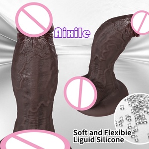 Dildo réaliste avec boules, stimulation du point G, jouet sexuel pour adultes pour femmes et couples, jeu anal, jouet sexuel en silicone avec ventouse, pénis - Product Image 2