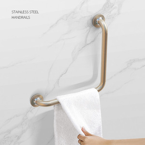Pasamanos de Acero Inoxidable, Tamaño Personalizable, Barras de Apoyo para Baño para Personas Mayores, Uso sin Barreras en el Inodoro - Product Image 3