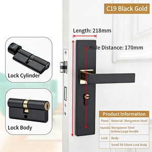 Modern and Simple Design Indoor Home <strong>Door</strong> <strong>Lock</strong> for <strong>Bathroom</strong> and Bedroom Wooden <strong>Doors</strong> with Aluminum Alloy Engineering <strong>Lock</strong> Handle - Product Image 1