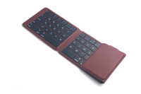 Keyboard Lipat Nirkabel QWERTY Layar Sentuh PU Ringan Portabel Mini Keypad untuk iPad Ponsel Tablet Touchpad Keyboard