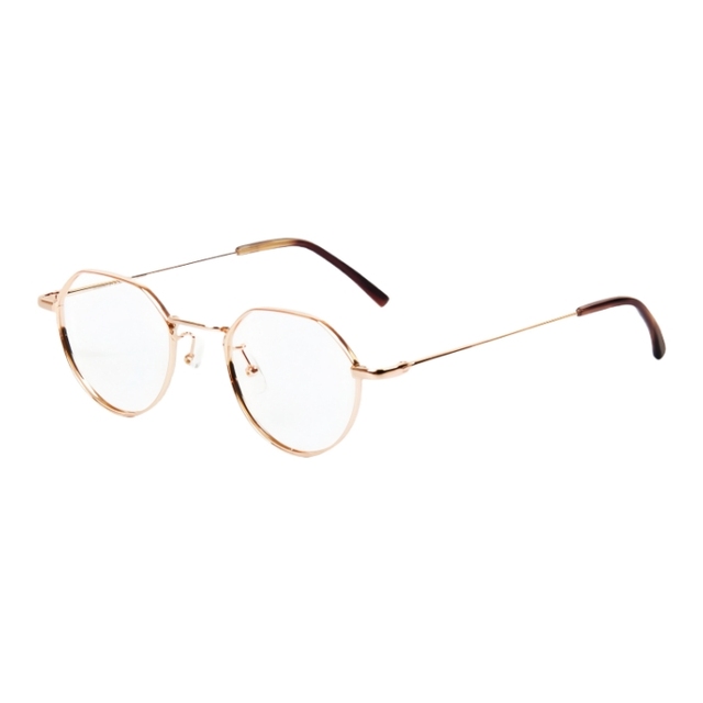 JNLOO Fashionable Metal pink Optical Eyeglass Frame Simple Texture Exquisite Design Comfortable Fit All Face Shapes Single Item