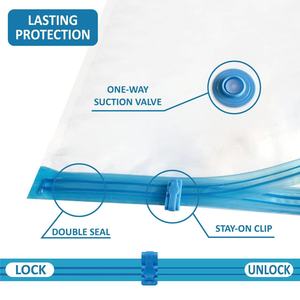 Tiết Kiệm Không Gian Du Lịch Chân Không Trong Suốt Lưu Trữ Túi 20 Gói Chân Không Nén Túi Cho Vải Và Bộ Đồ Giường Tổ Chức - Product Image 5