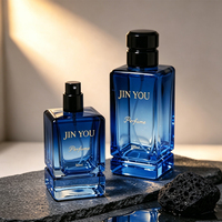 Flacon de parfum rectangulaire personnalisé 30ml 50ml 100ml, flacon de parfum vide pour emballage de marque avec logo personnalisé