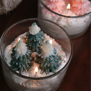 Christmas Tree Shaped <b>Cup</b> Scented Candle Winter Holiday Decor Fragrance Candle Bulk Xmas Gift Souvenir Favors - Product Image 2