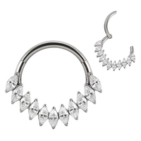 Fashion Hinged Segment Rings Hot ASTM F136 Titanium Jewelry Circle Nose Rings Piercing G23 Body Jewelry Wholesale