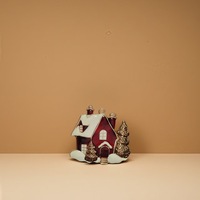 Offre Spéciale usine bijoux accessoires bricolage personnalisé décoration de la maison exquis noël chalet métal goutte huile pendentif