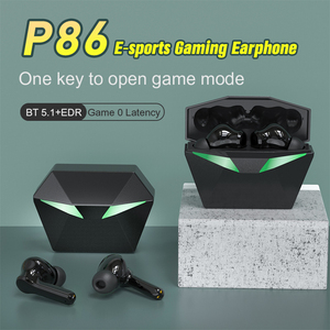 2022 Tws auricolari P86 cuffie da gioco Wireless a bassa latenza <span class=keywords><strong>Touch</strong></span> Control cuffie Stereo con audio 3D - Product Image 2