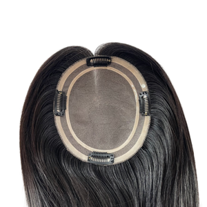 ท็อปเปอร์ผมแท้แบบโมโนเบส ขนาด 5.5*6.5 นิ้ว พร้อมคลิปหนีบสำหรับผู้หญิง ระบายอากาศได้ดี เพิ่มความหนาแน่นของเส้นผม - Product Image 5