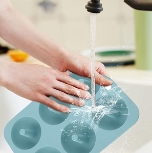 6-Cup DIY Donut Silicone khuôn chống dính lò vi sóng tương thích bánh nướng công cụ thân thiện với môi dễ dàng phát hành Nhà Bếp - Product Image 4