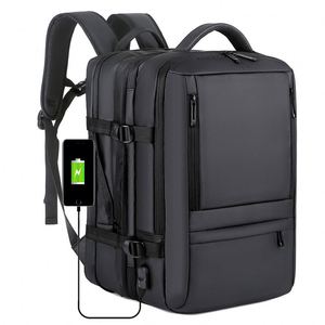 Custom Black <b>Women</b> Office Work Computer Bag Trolley Business Expandable Usb Charger Travel <b>Laptop</b> Bags <b>Backpack</b> for Men - Product Image 1