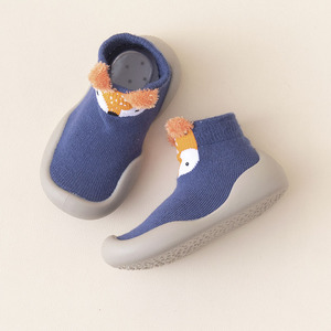 Zapatos de calcetín de bebé de suela blanda antideslizante, diseño de punto antibacteriano transpirable, para niños pequeños, Unisex, Otoño, interior, Paseo de aprendizaje - Product Image 1