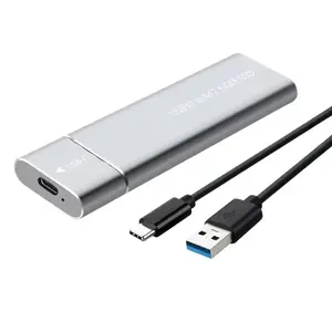 OEM de alta calidad USB3.1 M.2 HDD caso adaptador M.2 HDD SSD caso para el ordenador portátil de escritorio tipo C 3,1 SSD recinto