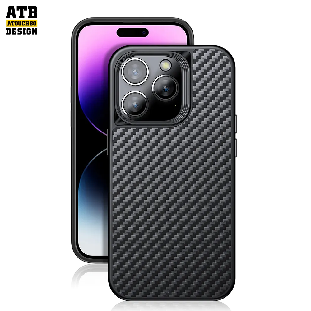 아이폰 13-15 시리즈 비즈니스 스타일 피부 친화적 인 ATB 기계공 시리즈 충격 방지 스크래치 방지 탄소 섬유 전화 커버