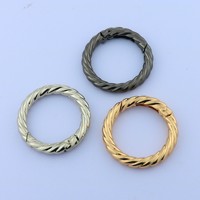 Anneau en O torsadé en métal de zinc à ressort ouvert, accessoires de quincaillerie pour sacs à main, sangles, boucles, fermoirs, crochets de connexion, porte-clés Qiannuo
