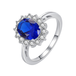 CZCITY Luxury Ladies <b>Silver</b> <b>925</b> Engagement <b>Ring</b> Oval Cut Zircon Gemstone Wedding Jewelry Gift for Women - Product Image 3