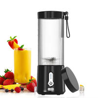 Type C Laad Multifunctionele Lekvrije Draadloze Reis Draagbare Blender 450Ml Usb Opladen Smoothie Juicer Met Riem