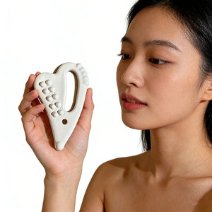 Pietra per Massaggio Gua Sha Professionale <span class=keywords><strong>in</strong></span> Ceramica, Strumento per Massaggio Completo del Corpo, Dimagrimento, Schiena, Gambe, Braccia e Relax - Product Image 1