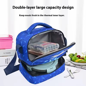 Sac à déjeuner isotherme portable pour enfants, sac à main pour élèves du primaire, sac repas pour les repas en déplacement - Product Image 3