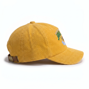 Casquette en velours côtelé non structurée à 5 panneaux avec logo brodé personnalisé OEM - Product Image 4