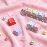 Mechanical Keyboard Personalized Keycaps Cherry MOA XDA Profile PBT Plaid Polka Dot Caps Mini Keyboard Finger Clicker Fidget Toy