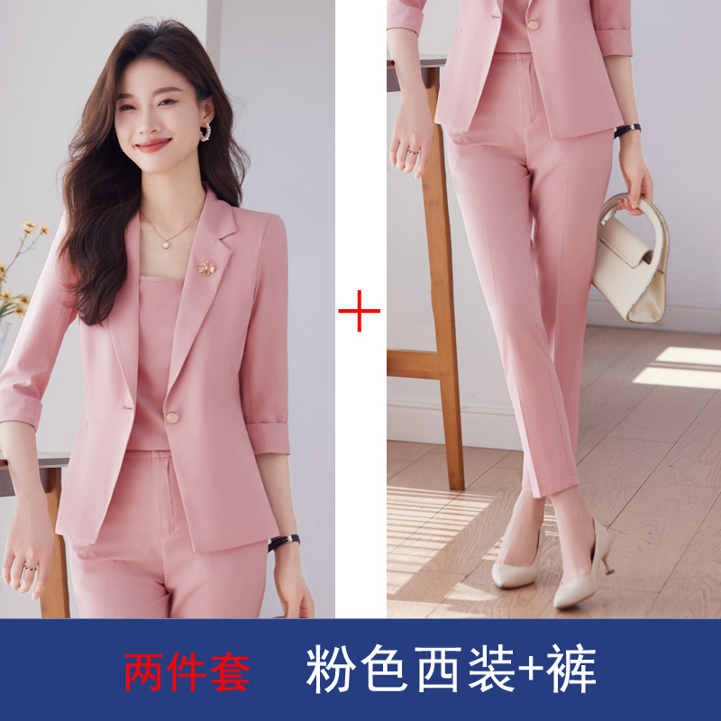 Pink suit pants