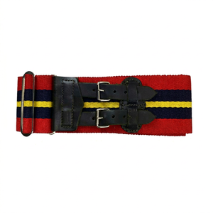 Ceinture à rayures réglable durable en coton/nylon durable, écologique, légère et facile à fixer, uniforme à bords propres au toucher doux - Product Image 1