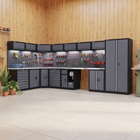 Armoire de rangement d'outils en métal modulaire avec serrure numérique électronique pour atelier, garage, usage professionnel