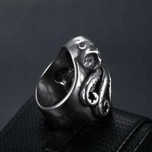Anillos <span class=keywords><strong>de</strong></span> calavera <span class=keywords><strong>de</strong></span> pulpo cabeza <span class=keywords><strong>de</strong></span> animal monstruo océano estilo motorista <span class=keywords><strong>de</strong></span> acero inoxidable Vintage <span class=keywords><strong>Rock</strong></span> personalizados para hombres y mujeres - Product Image 5