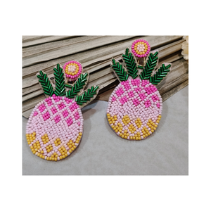 Pendientes de Gota con Cuentas Hechos a Mano por Artesanos, Adorno Fino Hecho a Mano, Elegantes y Modernos, Regalo para Mujer, Boda, Fiesta - Product Image 3