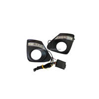 Kit de carrocería Modificación de circulación diurna LED luces antiniebla delanteras cubierta de lámpara para Corolla 2011 2012 2013 accesorios de coche