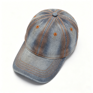 Casquette de baseball vintage délavée non structurée, design arrière incurvé, unisexe, effet dégradé vieilli, ajustable, 6 panneaux, streetwear - Product Image 2