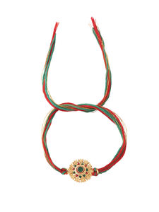 Bracelet Rakhi Meenakari Traditionnel Premium pour Frère, Fait Main, avec Fil Émaillé, Cadeau Ethnique pour le Festival de Raksha Bandhan - Product Image 6